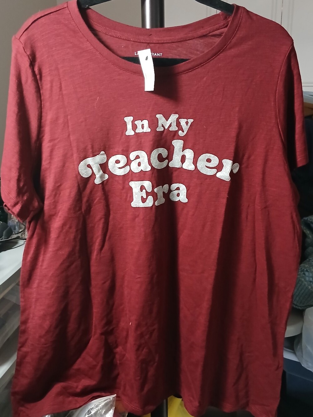 Lane Bryant Red 'In My Teacher Era' Short Sleeve Graphic Tee NWT Sz 18-20 2024